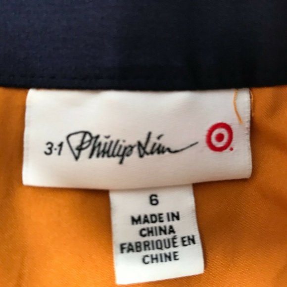 Women's Skirt Philip Lim Target Orange Blue 6 - Picture 11 of 12